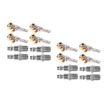 4Sets Compact Locking Tire Chuck with Clip Brass Aluminum Air Inflator
