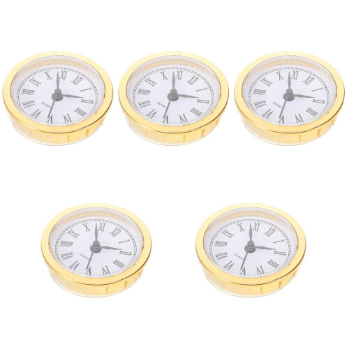 5Pcs Multi-Color Round Clock Head with Quiet Quartz Movement Durable 1