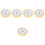 5Pcs Multi-Color Round Clock Head with Quiet Quartz Movement Durable 3