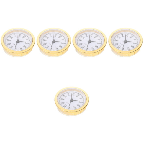 5Pcs Multi-Color Round Clock Head with Quiet Quartz Movement Durable 2