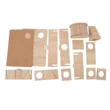 wooden hamster house, wear-resistant platform, hideout for pets
