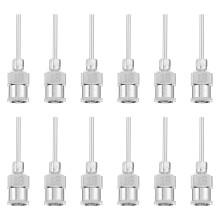 36Pièces Aiguilles Doseuses Inox Précises Pointe Biseautée Argent