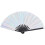 Éventail À Main Pliable Argent PVC Design Raffiné 1