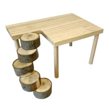 (Circular) Wooden Climbing Platform for Hamsters Gerbils Small Pet Grinding Jumping Toy for Promoting Exercise and Exploration