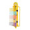 (Yellow) Jump Measuring Device, Vertical Jump Test Stick Pole Tool Trainer Measurement Test Tool With Adjustable Height Bouncer, Training Tool 1