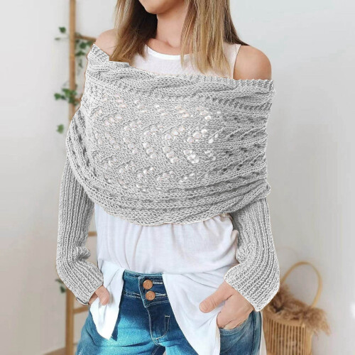 Dameskjerf med doble ermer, polyester-spandex 1