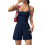Rompers for Women Casual Adjustable Spaghetti-Dark Blue M 1