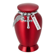 Small Cremation Urn Pet Memorial Gift Pendants for Pet-Red