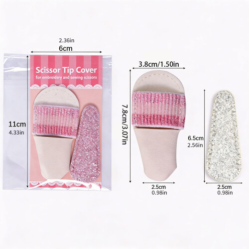 Universals Leather Scissor Holders Fit Multiple-pink silver 1