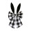 Easter Bunny Ear Bow Ornament Black 16x8 Inch 2