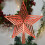 Christmas Tree Ornament Pentagram Topper 7.1 in Red Plastic 1