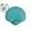 Shell-Shaped Plastic Dinner Plate – 19x18cm, Green, 1pc 1