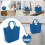 Silicone Foldable Shopping Basket 30 x 26 x 8 cm 2
