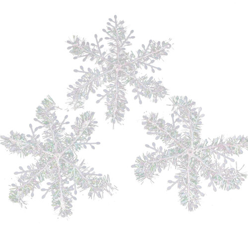 White Frozen Snowflake Ornament Christmas Tree Decor 1