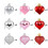 Pink Heart Christmas Ornaments 36 pcs 2