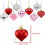 Pink Heart Christmas Ornaments 36 pcs 3