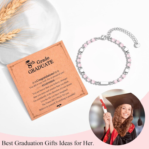 Βραχιόλι Rose Quartz για την Πρώτη Ημέρα του Σχολείου για Κορίτσια 1