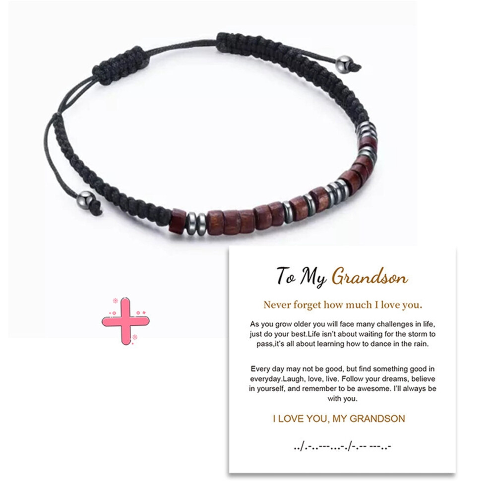 I Love You Code Beaded Bracelet Adjustable-image-OPC-PTJQ98G-NEW