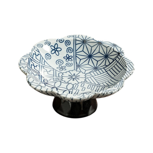 Ceramic Fruit Bowl Blue and White Chinoiserie 1 pc 1