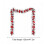 Christmas Wreath Red Silver 47.28 Inch 4