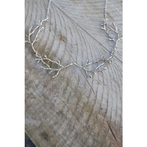 Γυναικείο κολιέ μενταγιόν Twig, επιχρυσωμένο κράμα 2