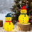 Lysende snemandsornament med knapbatteri 2