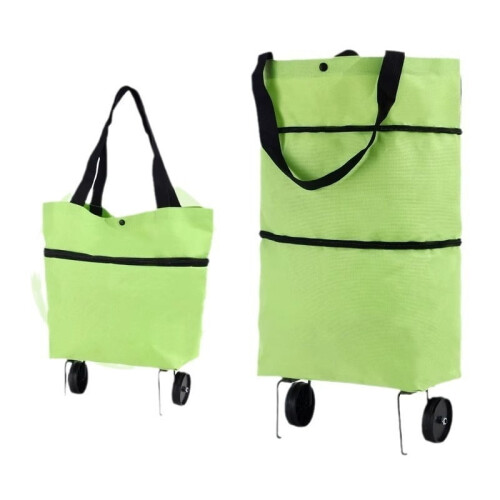 Wheeled Foldable Shopping Bag Oxford Cloth