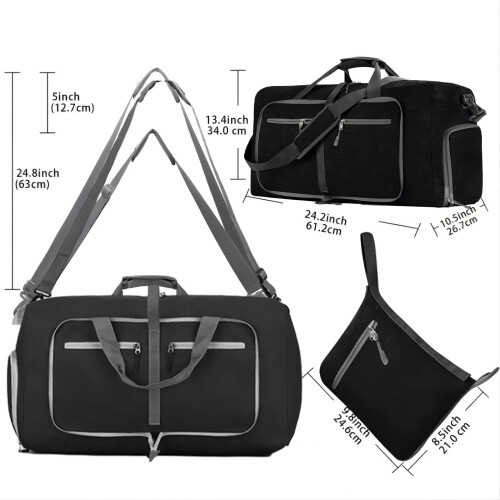 Faltbare, leichte Reisetasche mit Schuh 1