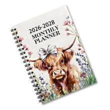 2026-2028 Daily Monthly Planner Twin Coil Binding Academic
