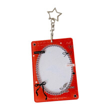 3 Inch Sleeve For Photos School Cards With Convenient-Red oval