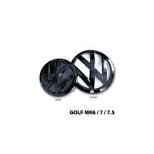 (MK7.5 Facelift) Sada lesklých čiernych emblémov pre predný a zadný model kompatibilná s VW Golf 6 7 7.5 R TDI GTD GTI