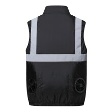 USB-Kühljacke mit mehreren Taschen, ärmelloses-Schwarz XXXL