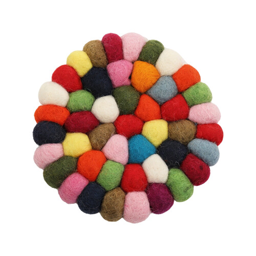 Multipurpose Coaster for Pot and Cold Drink Woollen-Round 15CM