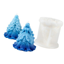 Prinzessinnenkleid-Silikon-Kerzenformen für Harzguss,-A