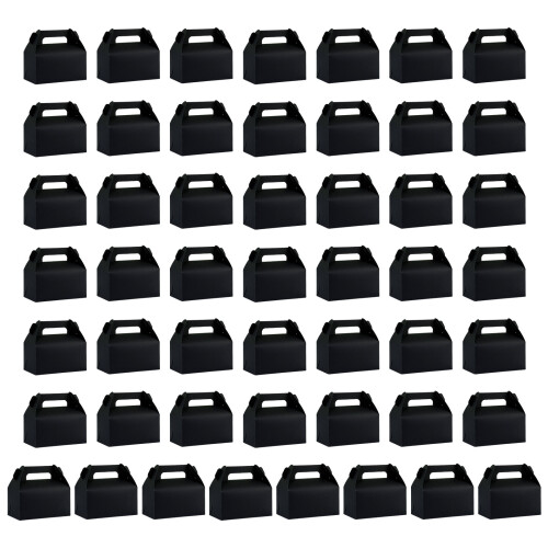 Bulk 50Pieces Cardboard Favors Boxes Quick Popup Design-Black