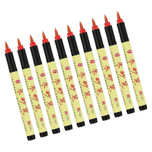 Plastic inktpenseelpen voor professionele-Cinnaberen rood 10