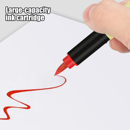 Plastic inktborstelpen voor professionele-Cinnaberen rood 1 2