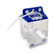 Clear PVC Bag In Milk Cartoon Shape Storage Bag Great For-Blue