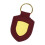 Elegant PU Leather Shield Key Chain Backpack Decoration-Claret. 1