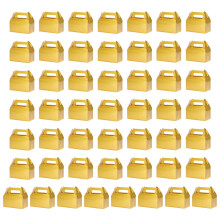 Assortiment de 50 pièces de coffrets cadeaux en paquet plat,-Or