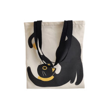 Canvas Toted Bag Herbruikbare boodschappentas Dierenstijlen-kat