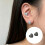 Boucles d'oreilles en forme de cœur bleu Turquoise-UN 3