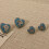 Boucles d'oreilles en forme de cœur bleu Turquoise-UN 7