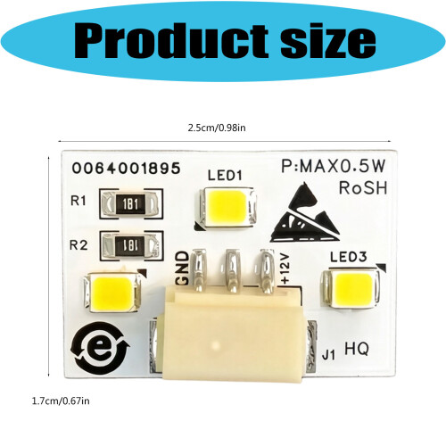 3LEDs Universele Koelkast Licht Vervanging Spaarlamp Board PCB 2