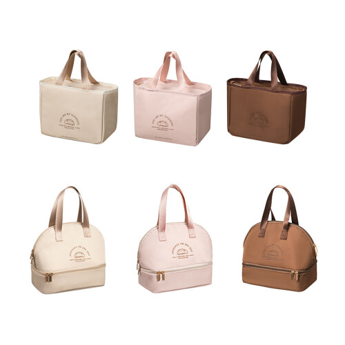 Le sac à lunch à double compartiment de grande capacité-Kaki 1 1