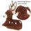 POPETPOP Christmas Deer Ornament Brown Grass Woven Desktop 3
