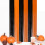 Orange Metallic Tassel Rain Curtain 2 pcs 5