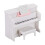 Mini Piano Ornament Set White with Stool and Sheet Music 2