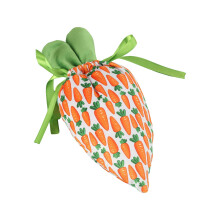 Easter carrot treat bags fabric drawstring 10 pcs