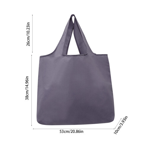 Large Waterproof Foldable Shopping Bag Grey 2